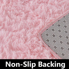 Pink Fluffy Rug Soft Shaggy Area Rug Indoor Floor Rugs For Kids Room