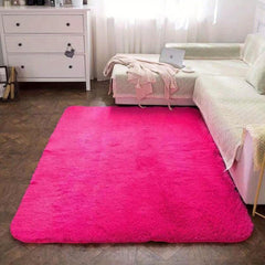 Rose Plush Rug Soft Area Rug For Bedroom Fluffy Rug Living Room Shaggy Rug