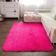 Rose Plush Rug Soft Area Rug For Bedroom Fluffy Rug Living Room Shaggy Rug
