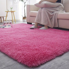 Rose Plush Rug Soft Area Rug For Bedroom Fluffy Rug Living Room Shaggy Rug