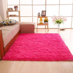 Rose Plush Rug Soft Area Rug For Bedroom Fluffy Rug Living Room Shaggy Rug