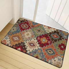 Ethnic Style Flannel Home Rug Soft and Cozy Bedroom Hallway Rug
