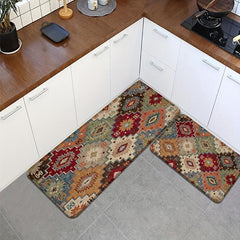 Ethnic Style Flannel Home Rug Soft and Cozy Bedroom Hallway Rug