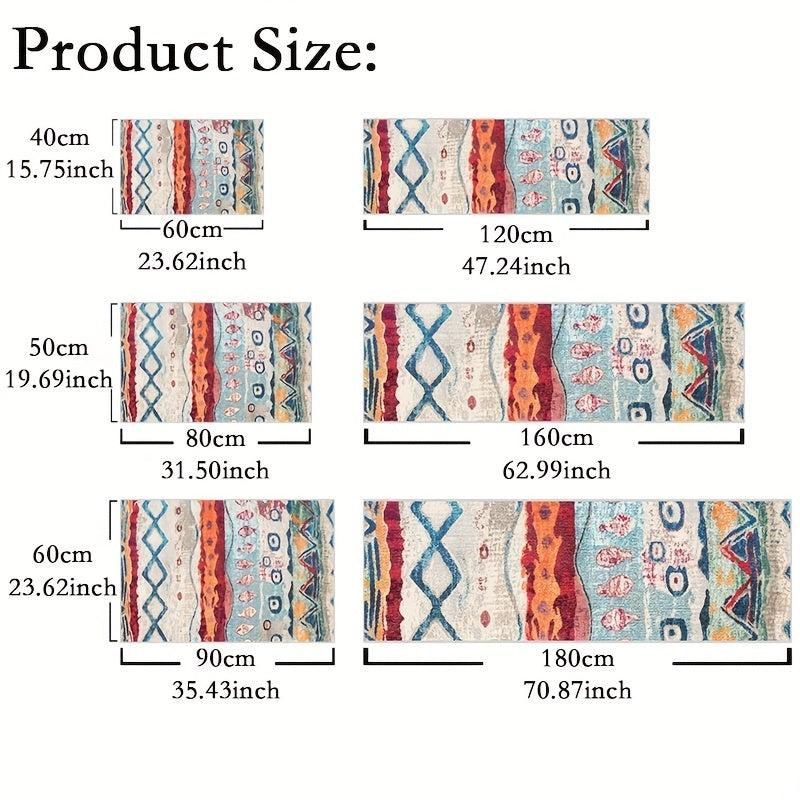 Soft Moroccan Floor Mat Kitchen Rug Non slip Machine Washable Carpet