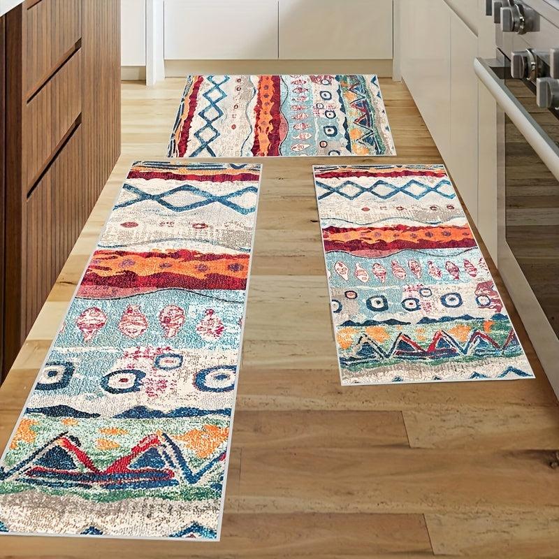 Soft Moroccan Floor Mat Kitchen Rug Non slip Machine Washable Carpet