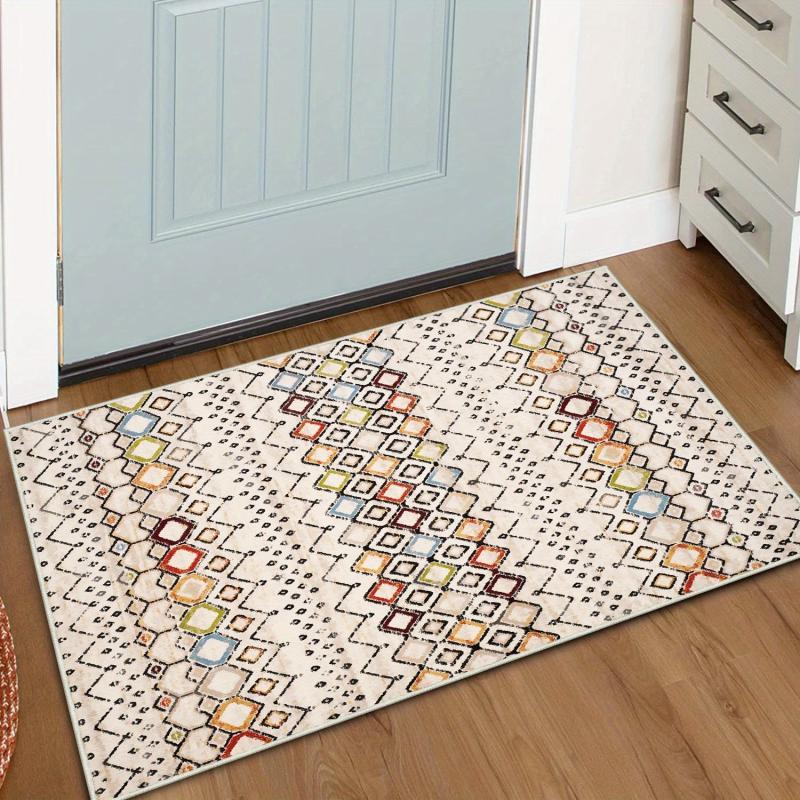 Bohemain Tribal Area Rug Moroccan Non Shedding Living Room Entryway Hallway
