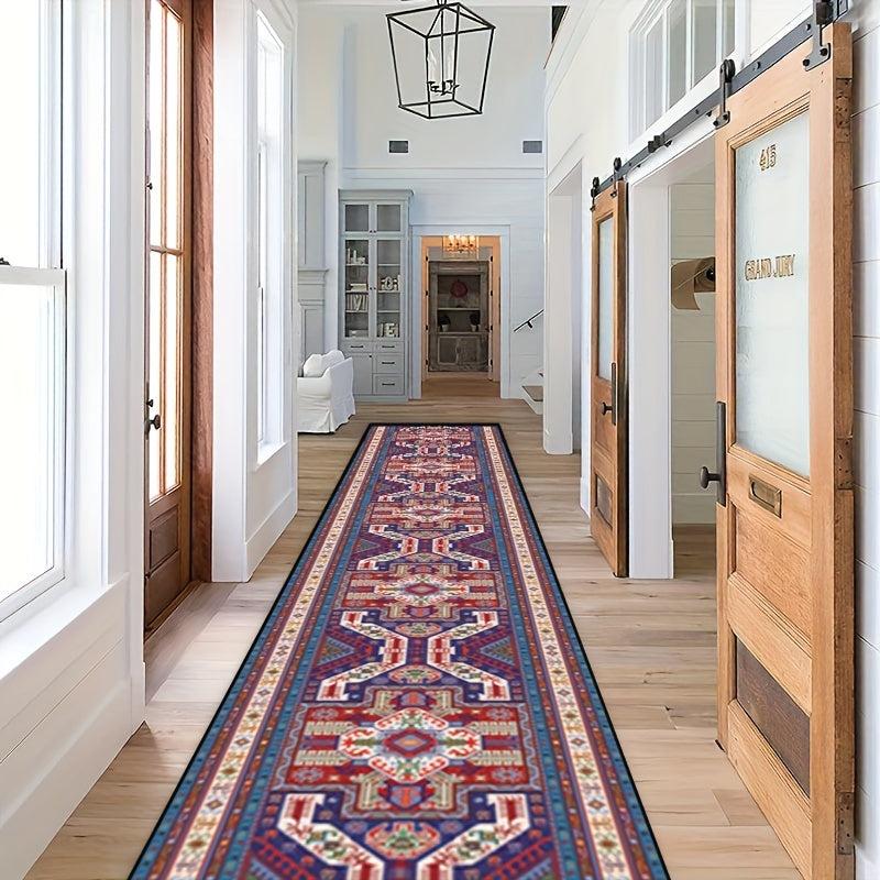 Vintage Moroccan Hallway Rug Extra Long American Style Living Room Rug