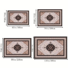 Modern Purple Large Carpet Anti Slip Waterproof Easy to Clean