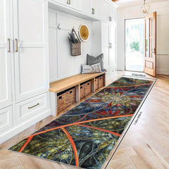 Soft Non Slip Floral Runner Rug for Laundry Hallway Kitchen Stairs