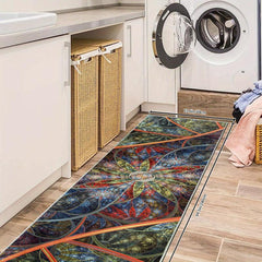 Soft Non Slip Floral Runner Rug for Laundry Hallway Kitchen Stairs
