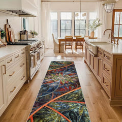 Soft Non Slip Floral Runner Rug for Laundry Hallway Kitchen Stairs