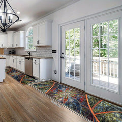 Soft Non Slip Floral Runner Rug for Laundry Hallway Kitchen Stairs