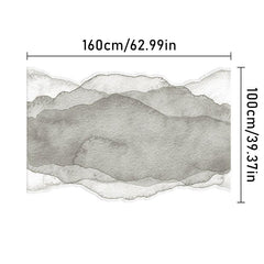 Soft Ink Pastel Living Room Rug, Thick Bedside Floor Mat, Fluffy Lounge Rug