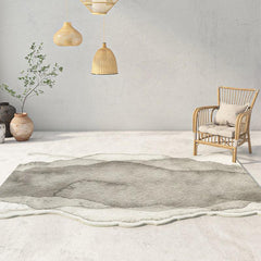 Soft Ink Pastel Living Room Rug, Thick Bedside Floor Mat, Fluffy Lounge Rug