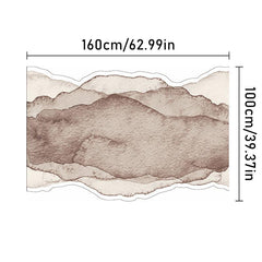 Soft Ink Pastel Living Room Rug, Thick Bedside Floor Mat, Fluffy Lounge Rug