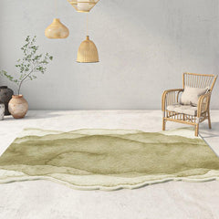 Soft Ink Pastel Living Room Rug, Thick Bedside Floor Mat, Fluffy Lounge Rug