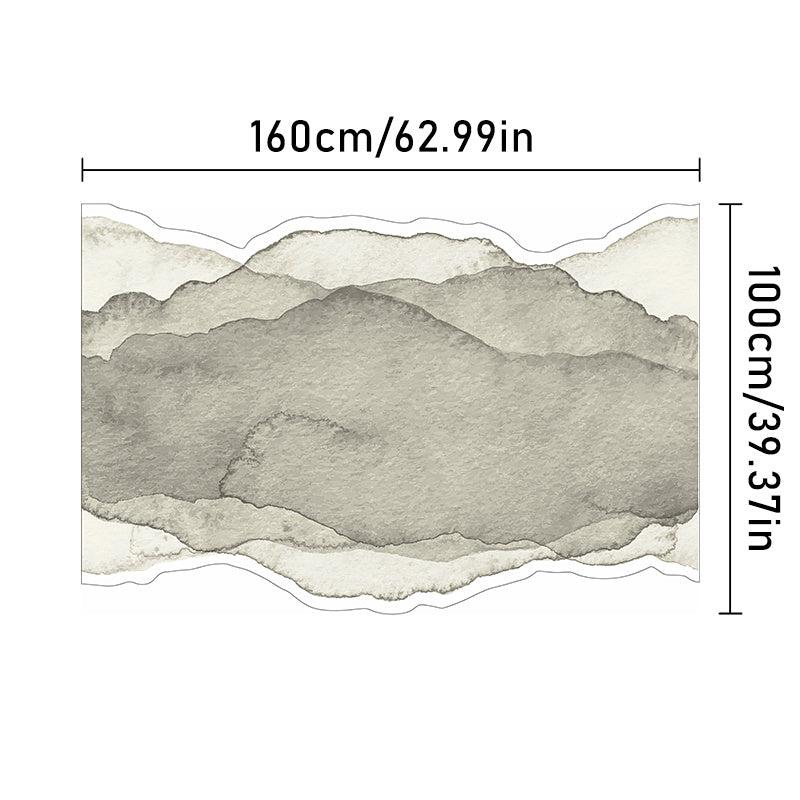 Soft Ink Pastel Living Room Rug, Thick Bedside Floor Mat, Fluffy Lounge Rug