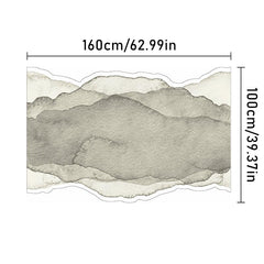 Soft Ink Pastel Living Room Rug, Thick Bedside Floor Mat, Fluffy Lounge Rug