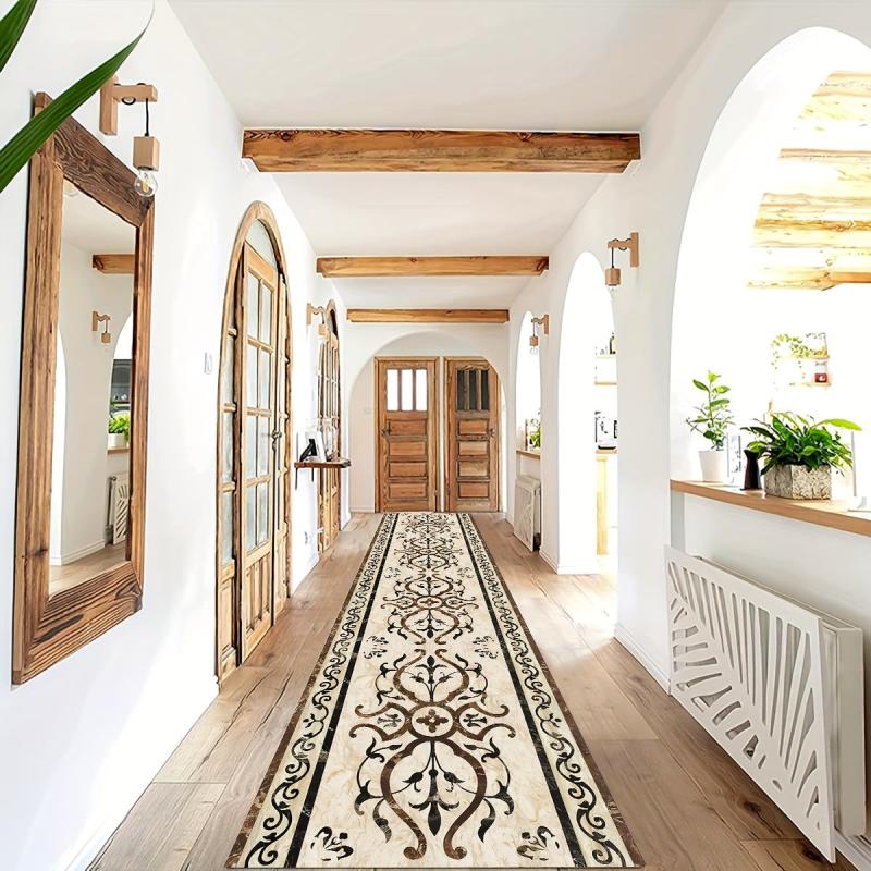 Bohemian Non Slip Runner Rug Washable Carpet for Hallways