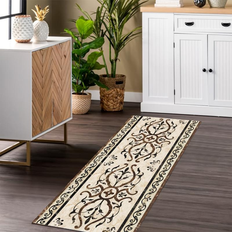 Bohemian Non Slip Runner Rug Washable Carpet for Hallways