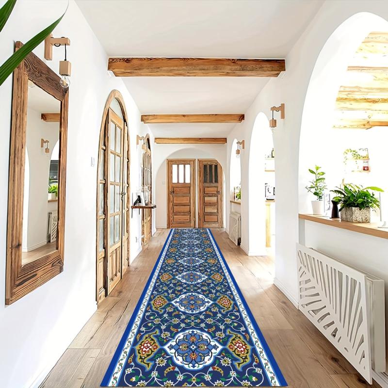 Bohemian Non Slip Runner Rug Washable Carpet for Hallways