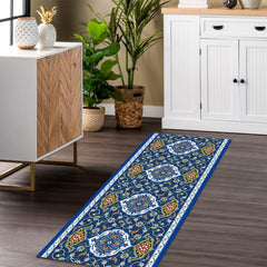 Bohemian Non Slip Runner Rug Washable Carpet for Hallways