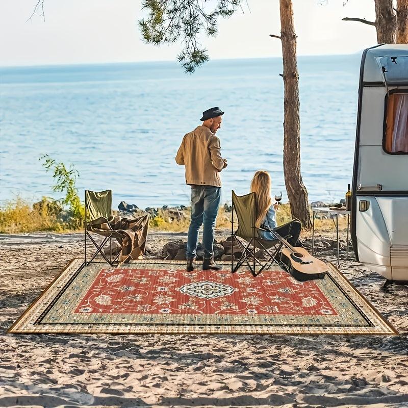 Persian Boho Area Rug Soft Polyester Fiber Mat
