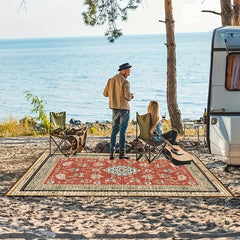 Persian Boho Area Rug Soft Polyester Fiber Mat