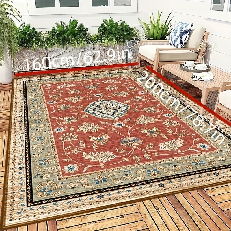 Persian Boho Area Rug Soft Polyester Fiber Mat