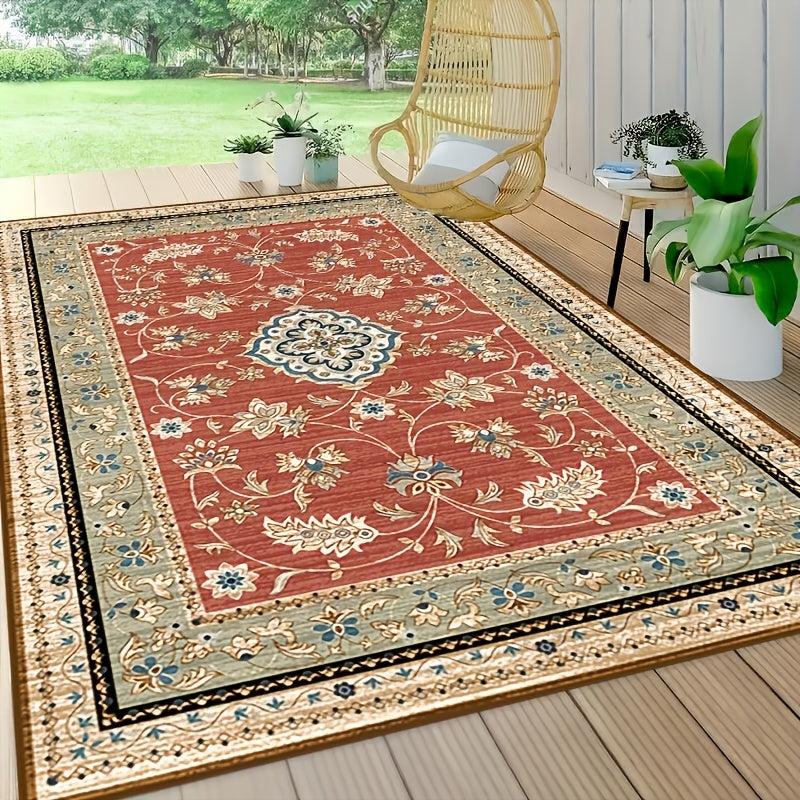 Persian Boho Area Rug Soft Polyester Fiber Mat