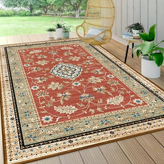 Persian Boho Area Rug Soft Polyester Fiber Mat