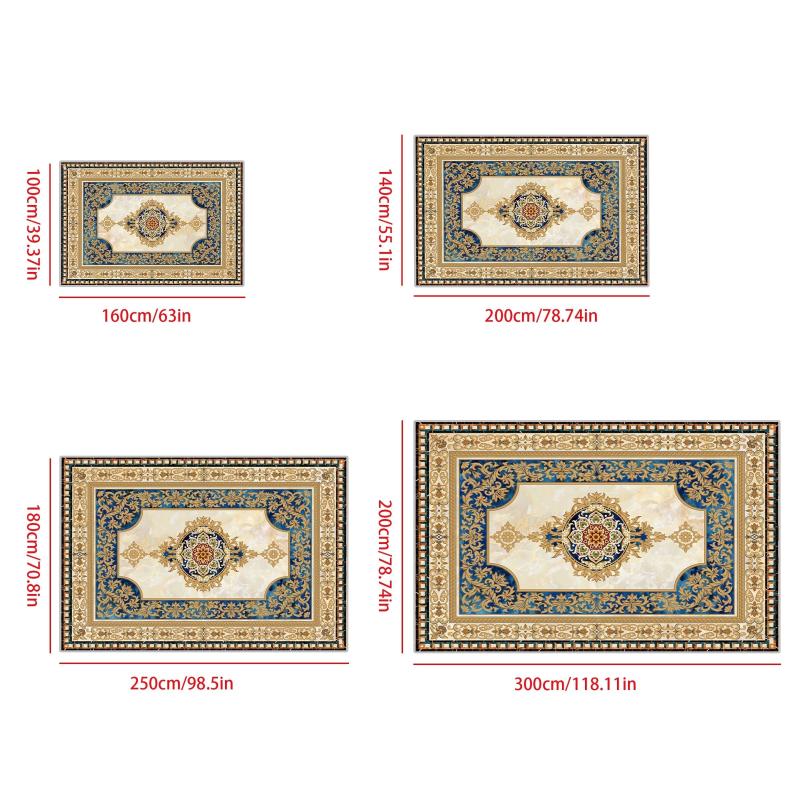 Traditional Yellow Rug Diamond Trellis Boho Living Area Rug