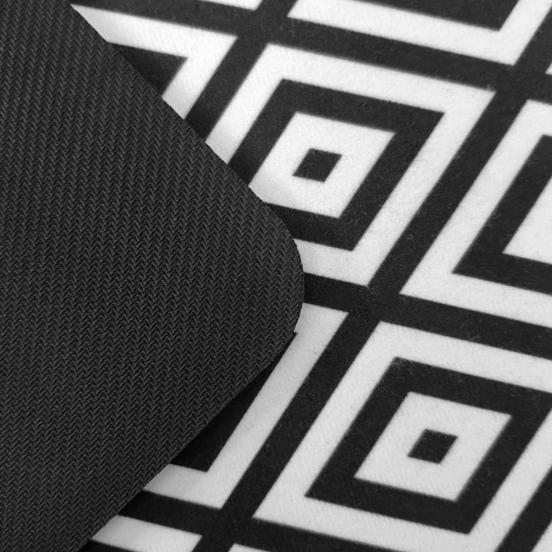 Black&White Rubber Kitchen Runner Rug 2000g