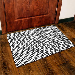 Black&White Rubber Kitchen Runner Rug 2000g