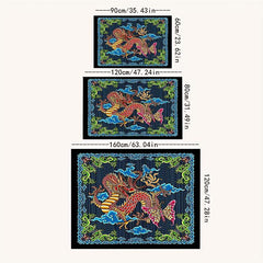 Chinese Dragon Pattern Floor Mat Non-slip Rug