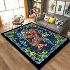 Chinese Dragon Pattern Floor Mat Non-slip Rug