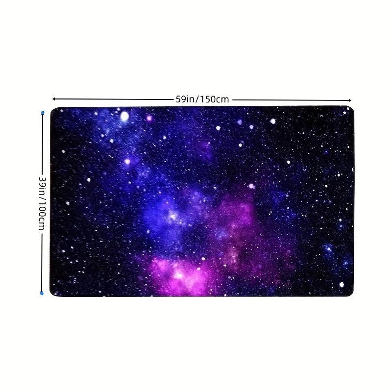 Purple Medium Galaxy Starry Sky Area Rug Non Slip Home Decor