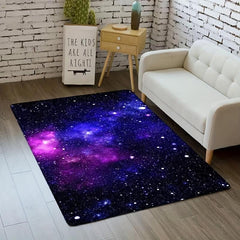 Purple Medium Galaxy Starry Sky Area Rug Non Slip Home Decor