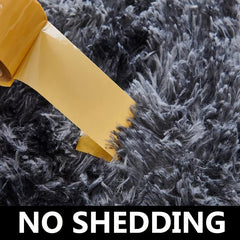 Dark Grey Shaggy Area Rug for Living Room Bedroom Nursery