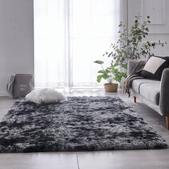 Dark Grey Shaggy Area Rug for Living Room Bedroom Nursery
