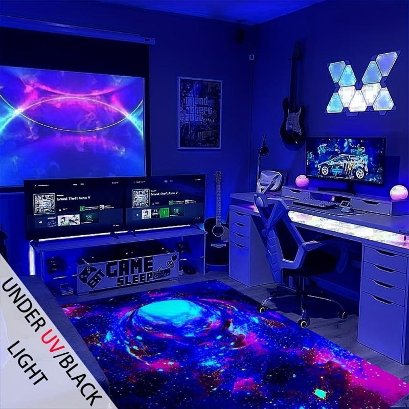 3D Gaming Area Rug Machine Washable Living Room Gamepad Carpet