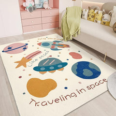 1pc Kids Play Mat Fluffy Faux Wool Kids Rug Soft Plush Non Slip Childrens Carpet