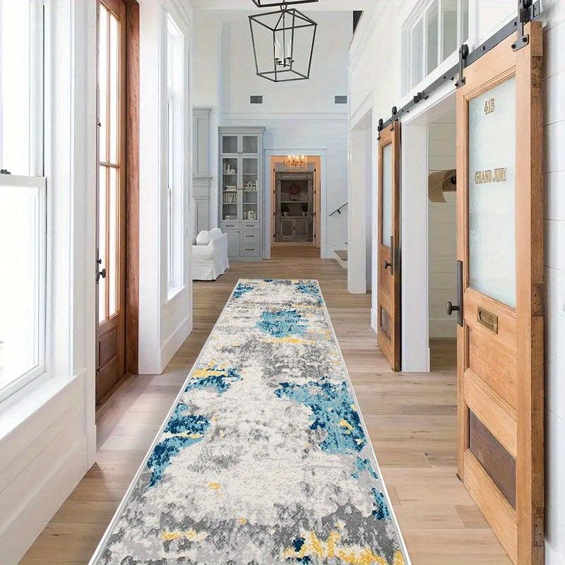 Abstract Boho Runner Rug Soft Non Slip Machine Washable Stair Carpet Runner