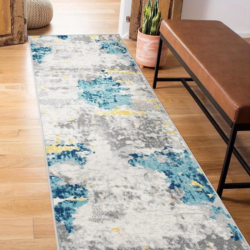 Abstract Boho Runner Rug Soft Non Slip Machine Washable Stair Carpet Runner