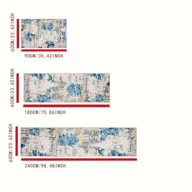 Abstract Boho Runner Rug Soft Non Slip Machine Washable Stair Carpet Runner
