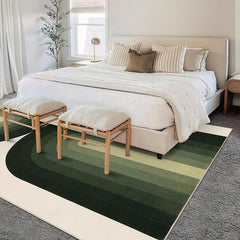Green U-shaped Indoor Rug Non-slip Floor Mat for Standing Comfortably
