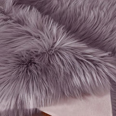 Purple Gray Hair Small Round Cushion 15.7inch