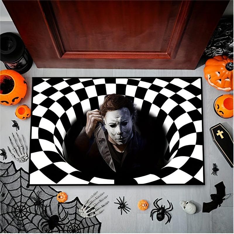 3D Clown Welcome Doormat Geometric Low Pile Indoor Outdoor Entrance Mat