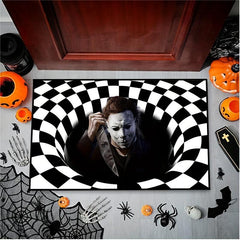 3D Clown Welcome Doormat Geometric Low Pile Indoor Outdoor Entrance Mat