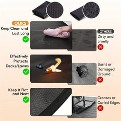Fireproof Grill Pad for Outdoor Use 91x165 cm